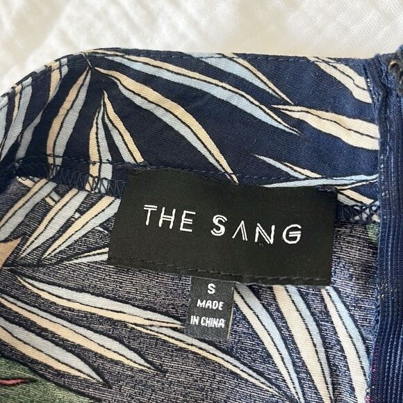 The Sang Tropical Leaf Palm Print Split Wide Leg Pants - Picture 7 of 7